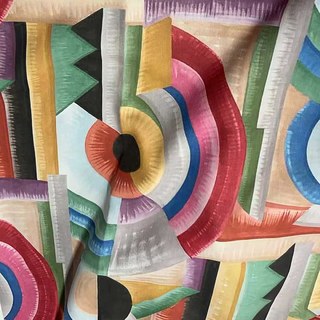 Mod Geo Fusion Rideau Chenille Géométrique Multicolore 5