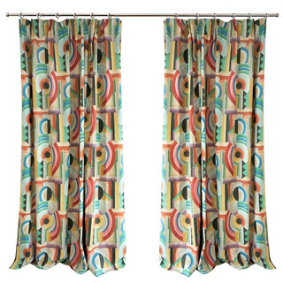 Mod Geo Fusion Rideau Chenille Géométrique Multicolore 6