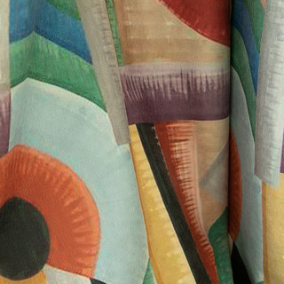 Mod Geo Fusion Rideau Chenille Géométrique Multicolore 2