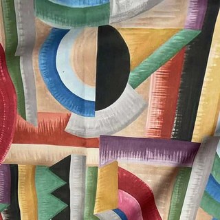 Mod Geo Fusion Rideau Chenille Géométrique Multicolore 4