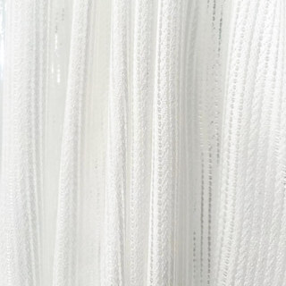 Moonstone Ivoire Blanc Rideau Voile Texturé Rayé 7