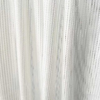 Moonstone Ivoire Blanc Rideau Voile Texturé Rayé 8