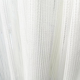 Moonstone Ivoire Blanc Rideau Voile Texturé Rayé 6
