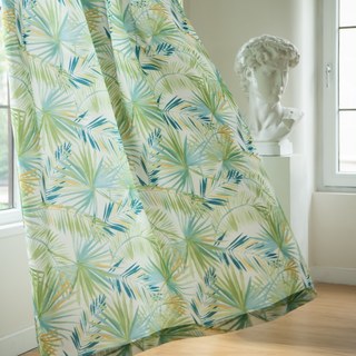 Feuilles tropicales de Palm Delight Rideau bleu vert