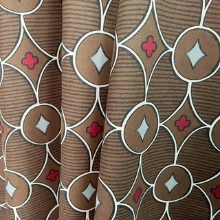 Quatrefoil Delight Rideaux Géométriques Marron Chenille 5