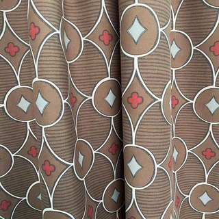 Quatrefoil Delight Rideaux Géométriques Marron Chenille 4
