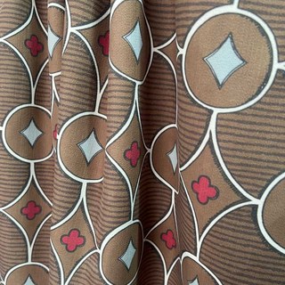 Quatrefoil Delight Rideaux Géométriques Marron Chenille