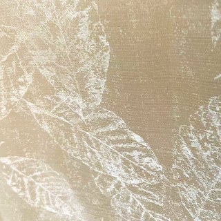 Feuilles Scintillantes Champagne Or Rideau Voile