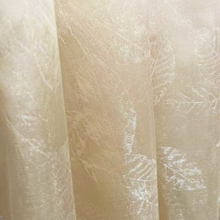 Feuilles Scintillantes Champagne Or Rideau Voile