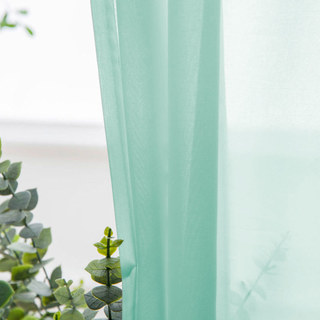 Doux Brise Vert Menthe Rideau Voile Chiffon