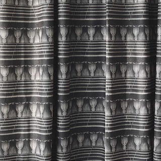 Stage Noir Moderne Rideau en Chenille Noir et Blanc