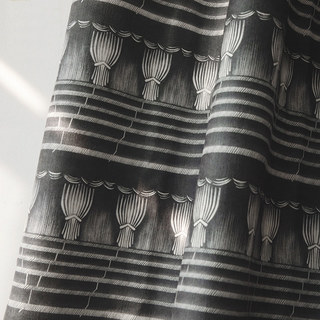 Stage Noir Moderne Rideau en Chenille Noir et Blanc 2