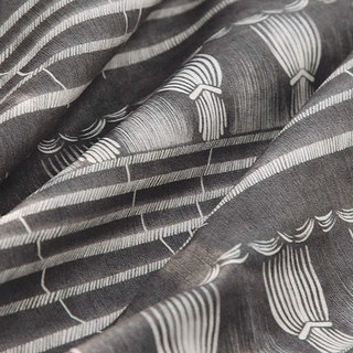 Stage Noir Moderne Rideau en Chenille Noir et Blanc 3