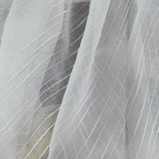 Les Nouveaux Rideaux Voile Blanc Neutre avec une Texture Rayée Exquise 4