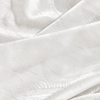 Feathered Fantasy Ivoire Blanc Rideau Voile Chatoyant
