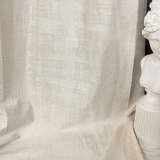 Rideau en velours texturé crème blanc cassé de qualité supérieure 2