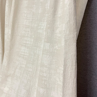 Rideau en velours texturé crème blanc cassé de qualité supérieure 4