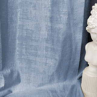 Rideau de velours texturé bleu brumeux de qualité supérieure 2