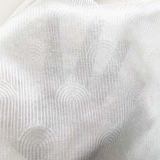 Rolling Hills Art Déco Voilages Blanc Ivoire Chatoyants 5