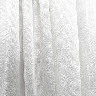 Rolling Hills Art Déco Voilages Blanc Ivoire Chatoyants 2
