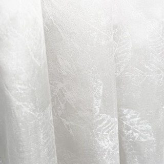 Feuilles Scintillantes Rideau Voile Ivoire Blanc 4