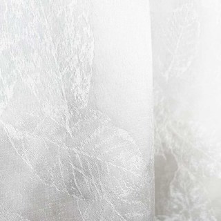 Feuilles Scintillantes Rideau Voile Ivoire Blanc 2