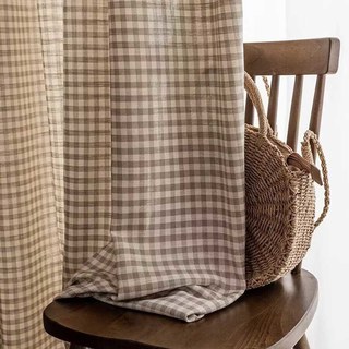 Farmhouse Charm Linen Style Mocha Brown Gingham Check Curtains
Rideaux à carreaux gingam marron mocha style lin charme de ferme