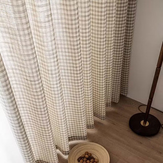 Farmhouse Charm Linen Style Mocha Brown Gingham Check Curtains
Rideaux à carreaux gingam marron mocha style lin charme de ferme 3