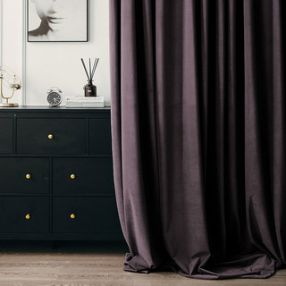 Rideau de velours parisien violet premium
