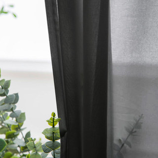 Douce Brise Rideau Voile Chiffon Noir