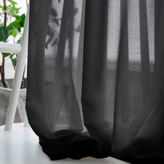 Douce Brise Rideau Voile Chiffon Noir 2