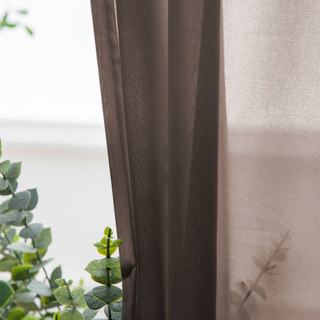 Brune légère en mousseline de voile Rideau 1