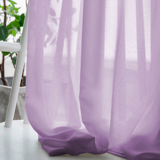 Douce Brise Violet Lilas Rideau Voile Chiffon 2