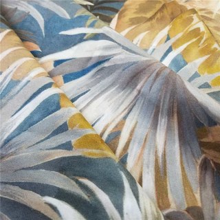 Tropicana Delight Rideau Multicolore Pastel Turquoise Bleu Motif Floral Palmier 2
