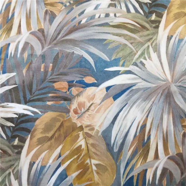 Tropicana Delight Rideau Multicolore Pastel Turquoise Bleu Motif Floral Palmier 1