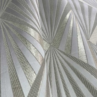 Deco Diamant Jacquard Géométrique Crème Or Faux Soie Rideaux 2