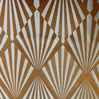 Deco Diamond Jacquard Géométrique Terracotta Orange Rideaux Faux Soie