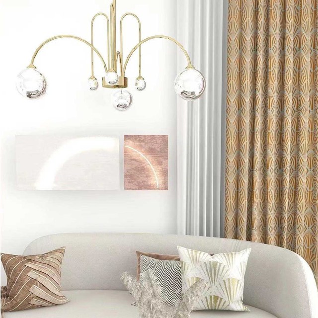 Deco Diamond Jacquard Géométrique Terracotta Orange Rideaux Faux Soie 1