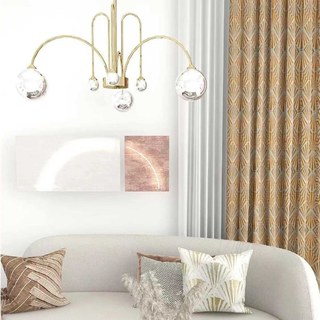 Deco Diamond Jacquard Géométrique Terracotta Orange Rideaux Faux Soie 1