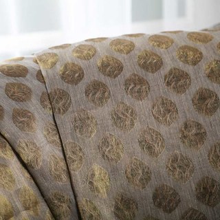 Feuillage Éthéré Luxe Jacquard Or Géométrique Voile à Pois Rideaux