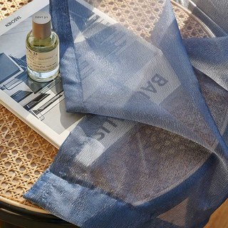 Dune de sable texturé Rideau voilé bleu brillant 2