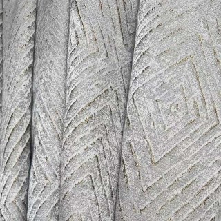 Diamant Vie 3D Jacquard Or Glitterie Argent Gris Rideau géométrique 3