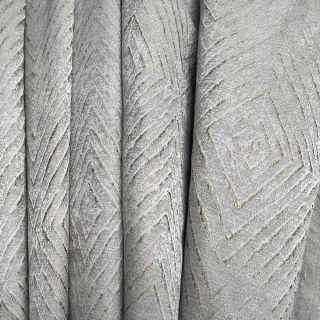Diamant Vie 3D Jacquard Or Glitterie Argent Gris Rideau géométrique 4