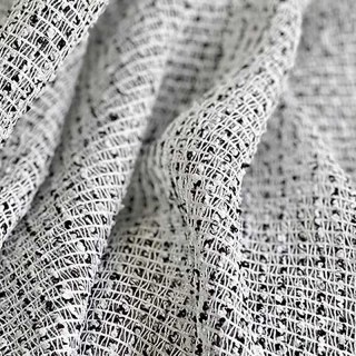 French Chic Noir & Blanc Rideau Voile Épais 5