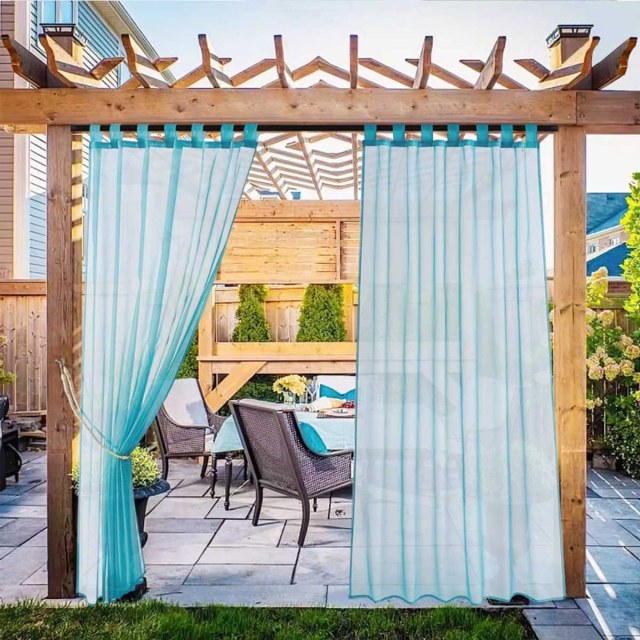 Laguna Rideau d'extérieur imperméable Turquoise Bleu Voile 1