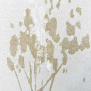 Abstraction de veil peint Aquarelle Blanc Ivoire et Rideaux de la Voile Florale Or 5