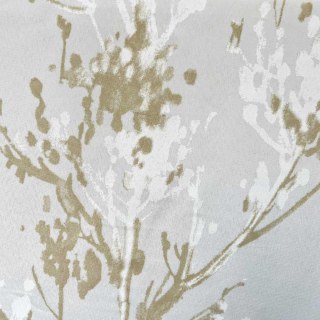 Abstraction de veil peint Aquarelle Blanc Ivoire et Rideaux de la Voile Florale Or 3
