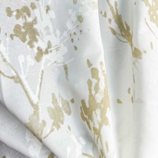 Abstraction de veil peint Aquarelle Blanc Ivoire et Rideaux de la Voile Florale Or 6
