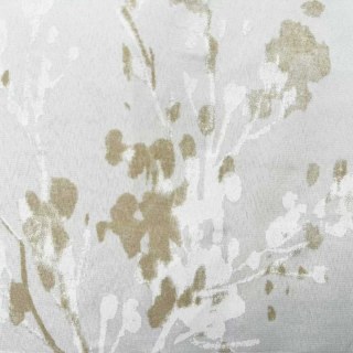 Abstraction de veil peint Aquarelle Blanc Ivoire et Rideaux de la Voile Florale Or 4