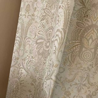 Ritz Luxe Jacquard Crème Or Damassé Floral Rideau 3